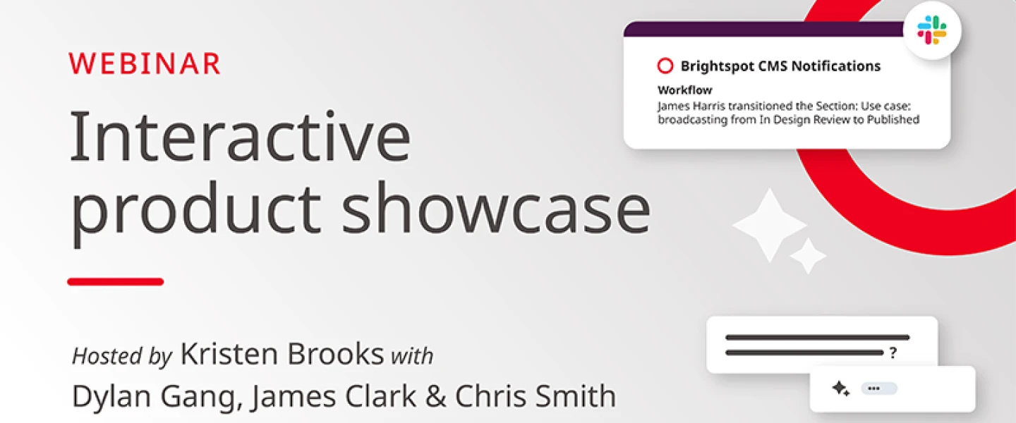 Interactive product showcase webinar promo graphic
