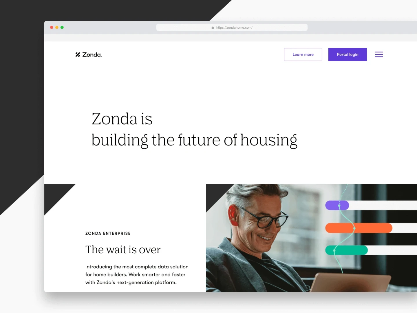 Zonda website screenshot(s) for Brightspot CMS case study