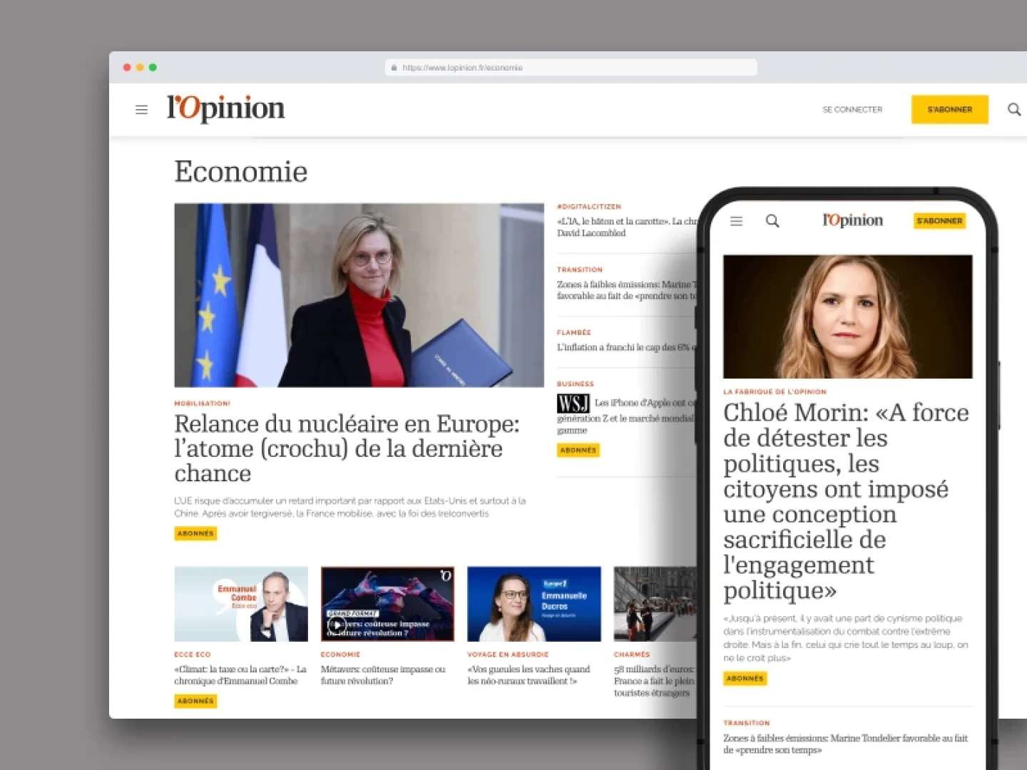 L'Opinon website examples for Brightspot CMS case study