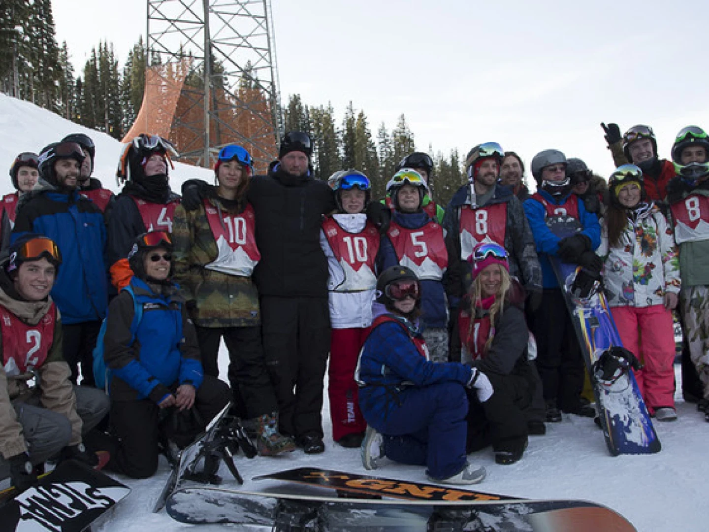 group of participants and volunteers at the Special Olympics Unified Sports event in Aspen, Colorado