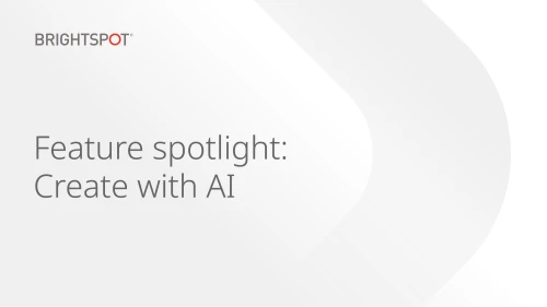 Feature spotlight: Create with AI video poster